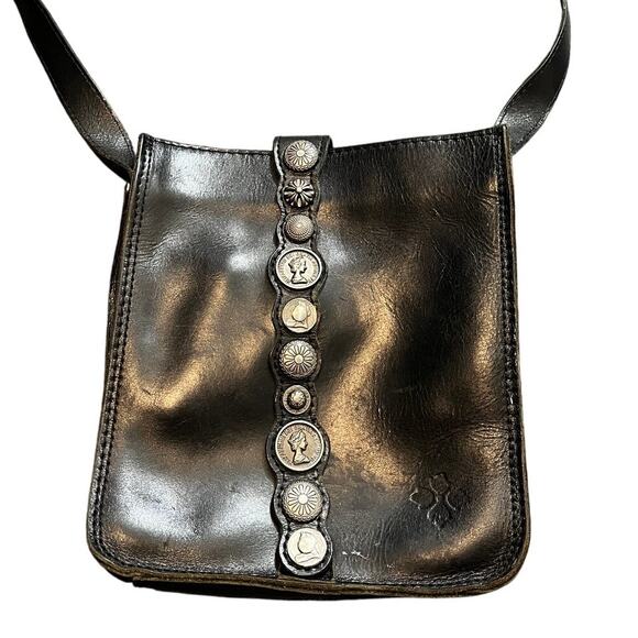 Patricia Nash Handbags - Patricia Nash Coin‎ Venezia Crossbody Black Leather Bag Purse